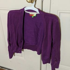 Modcloth Cropped Cardigan in Purple